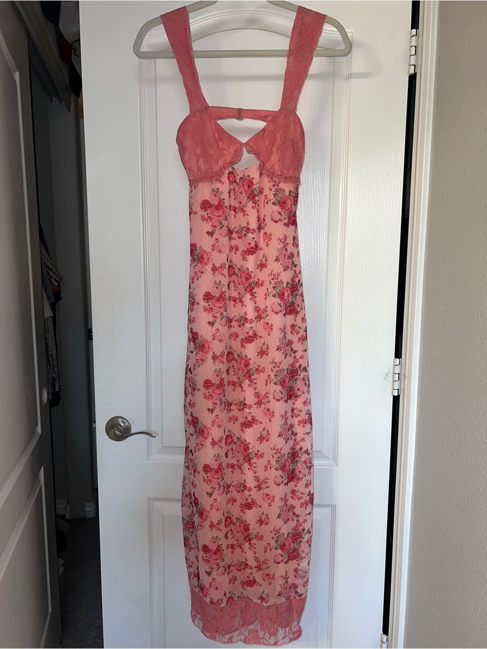Cider Pink Floral Maxi Slip Dress - Picture 7 of 13